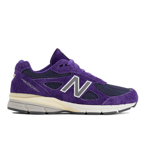 New Balance Made in USA 990v4 in Purple Grey Leather