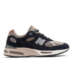 New Balance Unisex Made in UK 991v2 in Blue/Brown/Red Suede/Mesh, 