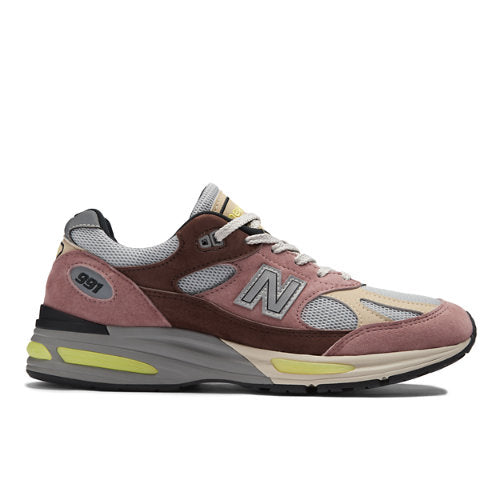 New Balance MADE UK 991v2 Pink Brown Grey Green