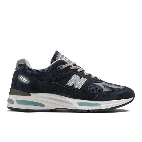 New Balance MADE in UK 991v2 in Blue Grey Suede Mesh