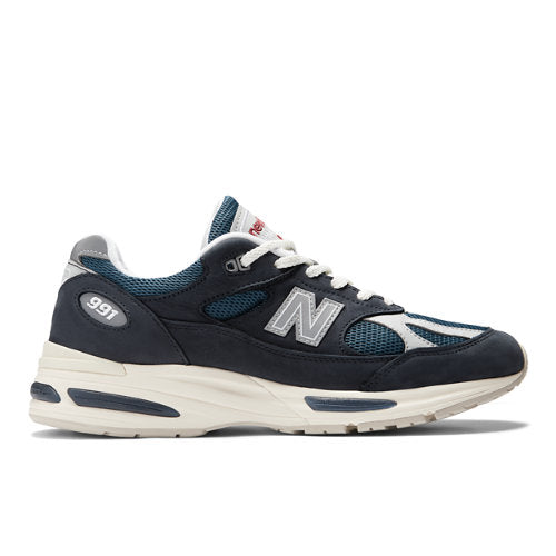 New Balance Made in UK 991v2 in Blue Grey Suede Mesh