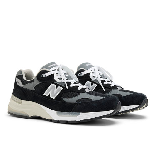 New Balance Made in USA 992 Core in Black Grey Suede Mesh