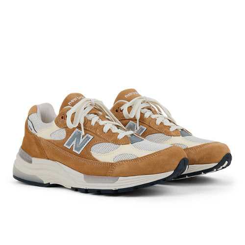 New Balance Made in USA 992 in Brown Beige Suede Mesh