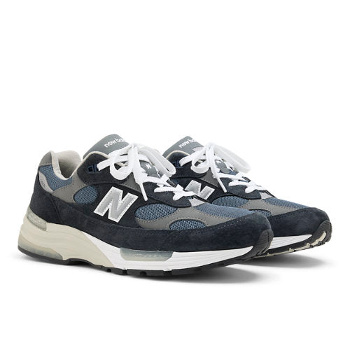 New Balance Made in USA 992 Core in Blue Grey Suede Mesh