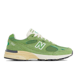 New Balance Made in USA 993 in Green White Suede Mesh