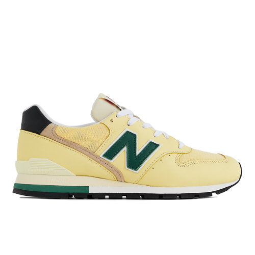 New Balance Made in USA 996 in Yellow Green Leather