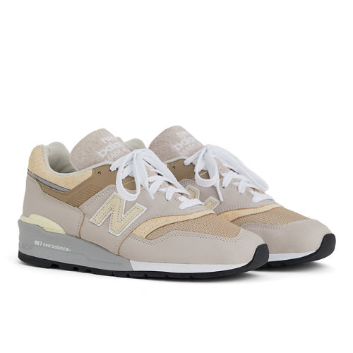 New Balance Made in USA 997 in Grey Brown Suede Mesh
