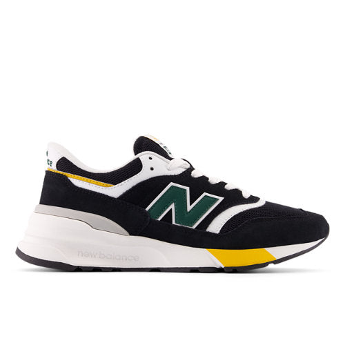 New Balance 997R in Black Green Suede Mesh