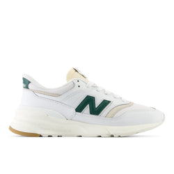 New Balance 997R in White Green Suede Mesh