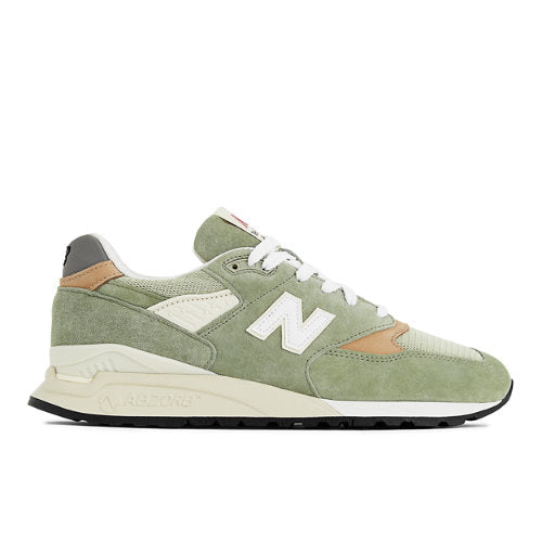 New Balance Made in USA 998 in Green Beige Leather