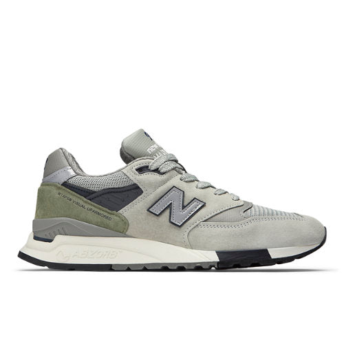 New Balance Men's WTAPS x Made in USA 998 in Grey/Black Suede/Mesh, 