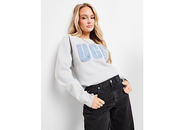 UGG Fuzzy Logo Crew Sweatshirt  Blue