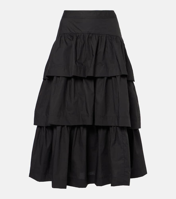 Ulla Johnson Winnie tiered cotton midi skirt