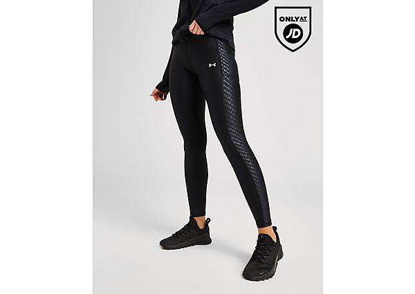 Under Armour Embossed All Over Print Leggings  Black