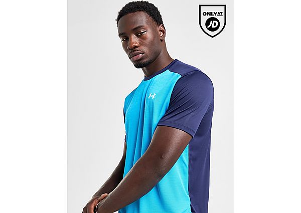 Under Armour Tech Colour Block T Shirt  Blue