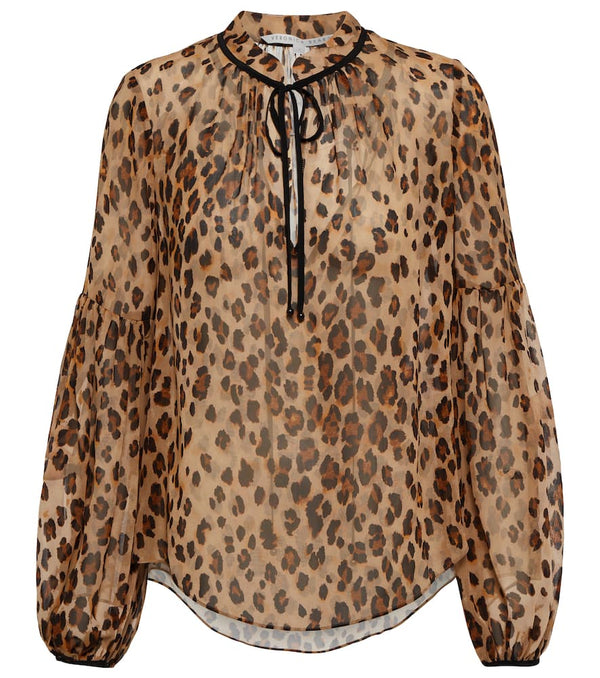 Veronica Beard Casat leopard print top