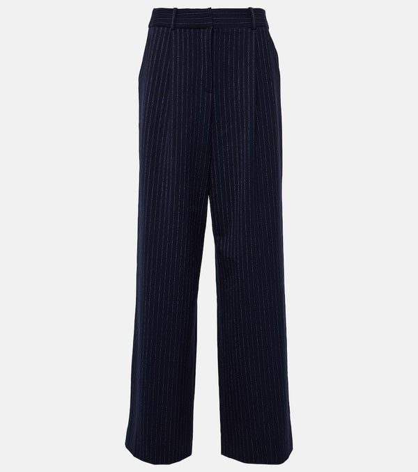 Veronica Beard Heyser pinstripe high-rise wide-leg pants