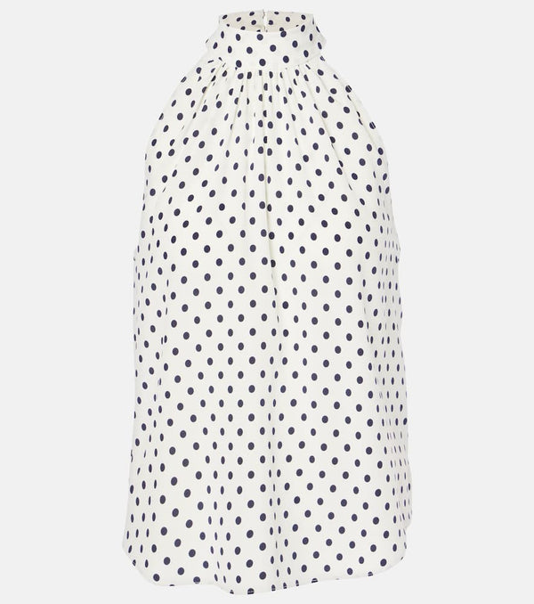 Veronica Beard Kovi polka-dot silk-blend top