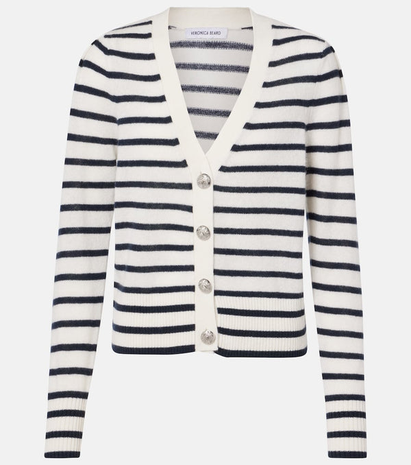 Veronica Beard Solene striped cashmere cardigan