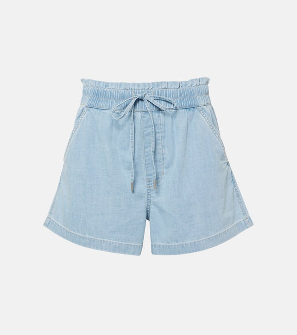 Veronica Beard Tijana cotton chambray shorts