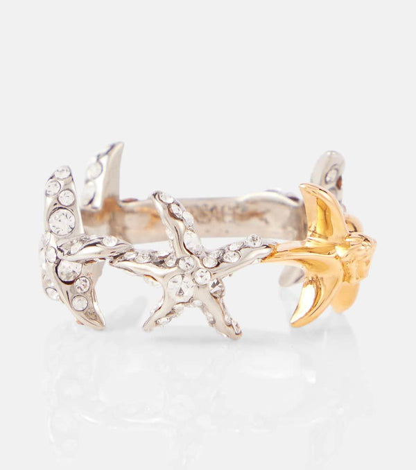 Versace Barocco Sea crystal-embellished ring