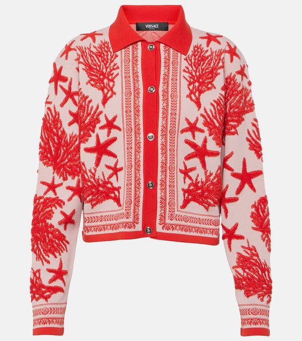 Versace Barocco Sea jacquard cardigan