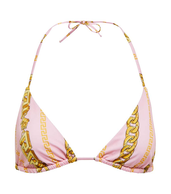 Versace Chain-print bikini top