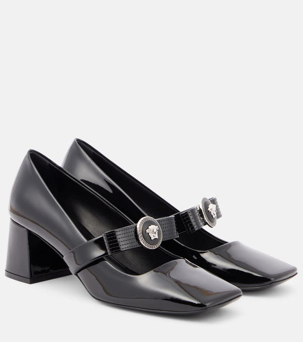 Versace Gianni Ribbon 55 leather pumps