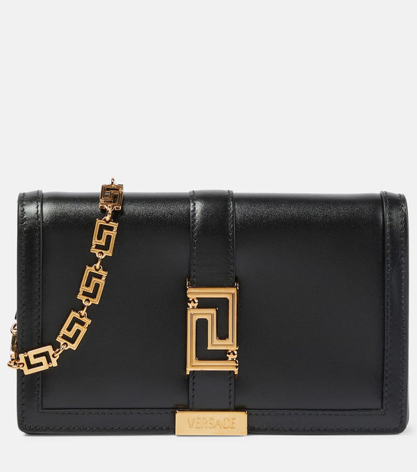 Versace Greca Goddess leather shoulder bag