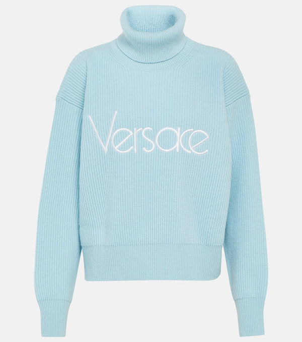 Versace Logo turtleneck sweater