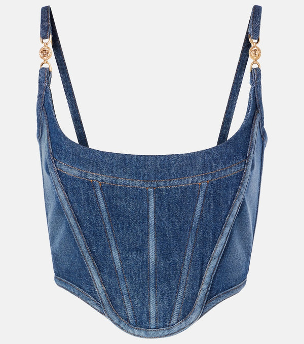 Versace Medusa '95 denim bustier