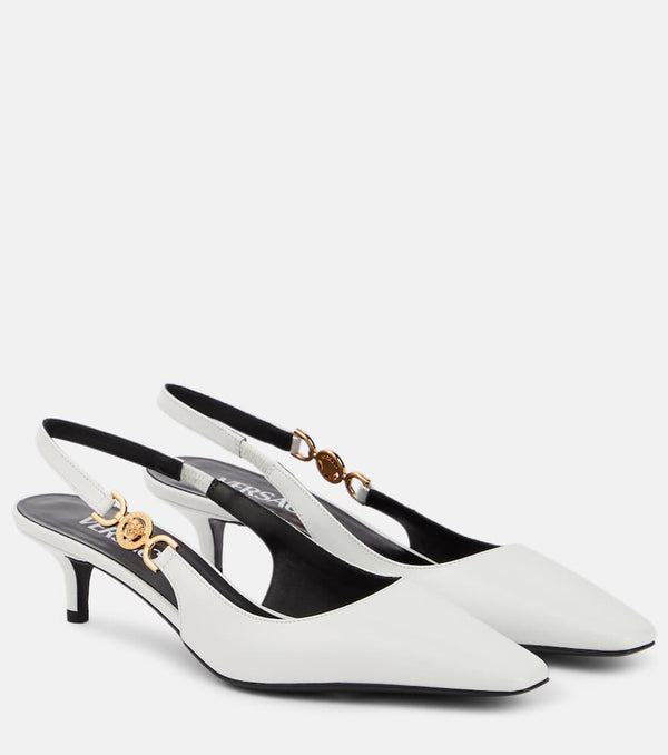 Versace Medusa Biggie leather slingback pumps