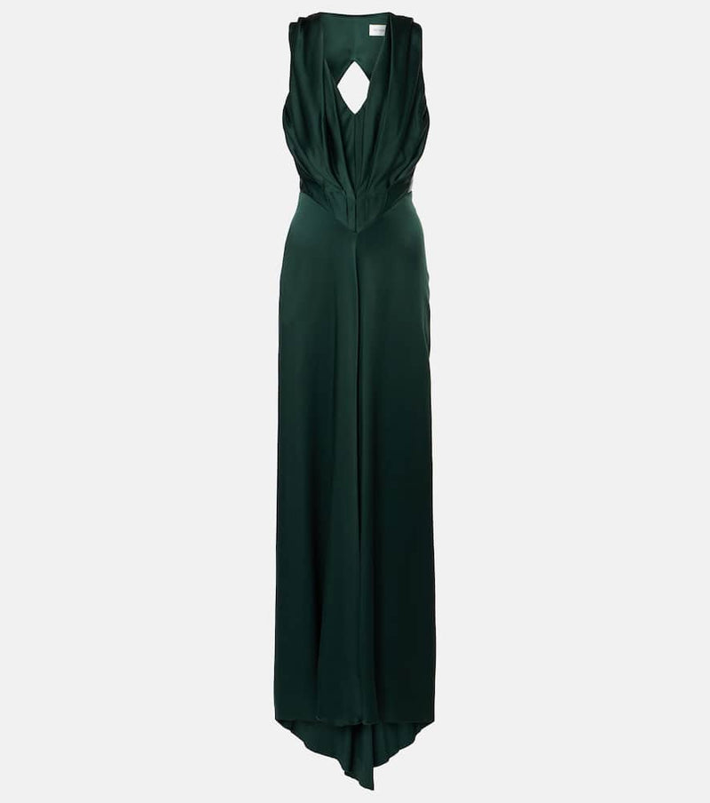 Victoria Beckham Pleated crêpe satin gown