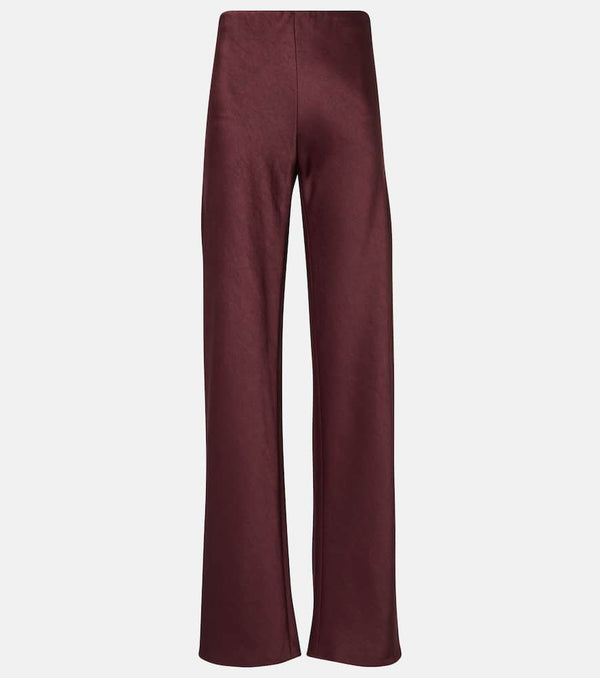 Vince High-rise satin wide-leg pants