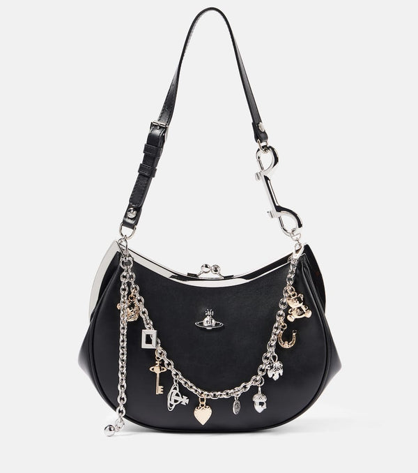 Vivienne Westwood Charm Frame Small leather shoulder bag