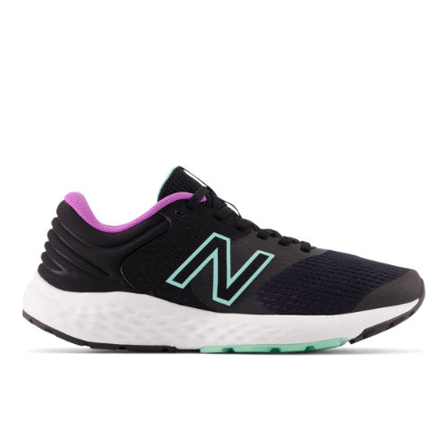 New Balance Women's 520v7 in Black/Purple/Green Textile, Narrow