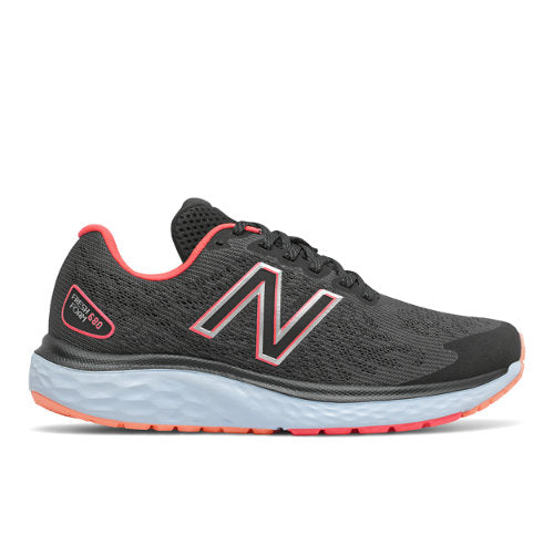 New Balance Women's Fresh Foam 680v7 in Black/Red/Orange/Blue Synthetic, Narrow