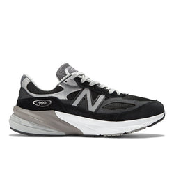 New Balance Made in USA 990v6 in Black White Suede Mesh Narrow