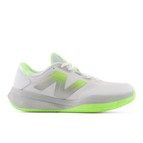 New Balance Women's FuelCell 796v4 in White/Green/Grey Synthetic, Narrow