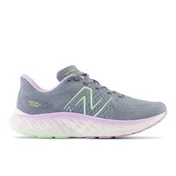 New Balance Women's Fresh Foam X EVOZ v3 in Grey/Green/Purple Textile, Narrow