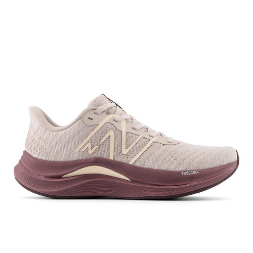 New Balance Women's FuelCell Propel v4 in Grey/Brown/Pink Synthetic, Narrow