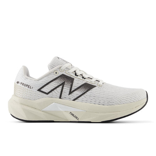 New Balance FuelCell Propel v5 in White Brown Black Synthetic Narrow