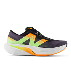 New Balance Women's FuelCell Rebel v4 in Black/Grey/White/Orange Synthetic, Narrow