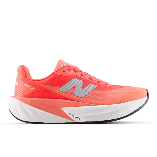 New Balance FuelCell Rebel v5 in Red White Grey Synthetic Narrow