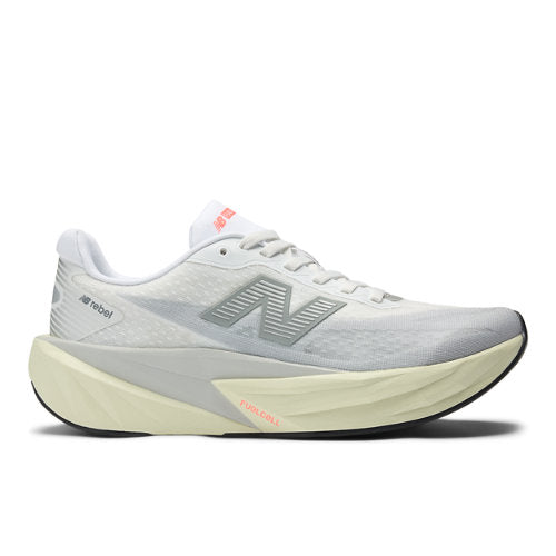 New Balance FuelCell Rebel v5 in Grey White Synthetic Narrow