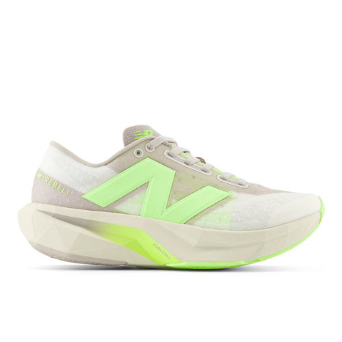 New Balance FuelCell Rebel v4 in Grey Green White Synthetic Narrow