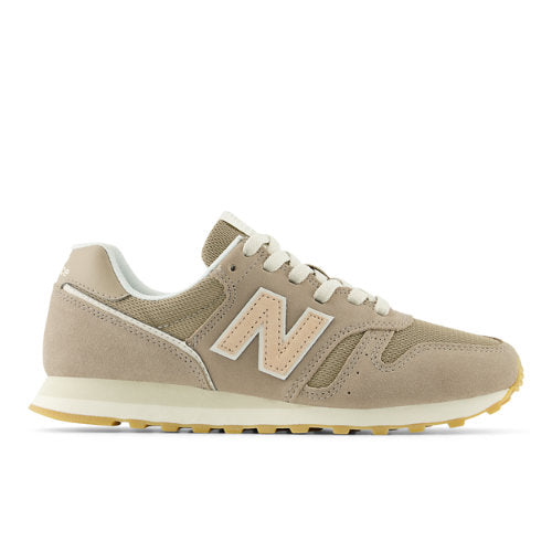 New Balance Women's 373V2 in Brown/Pink/Beige Suede/Mesh, Narrow