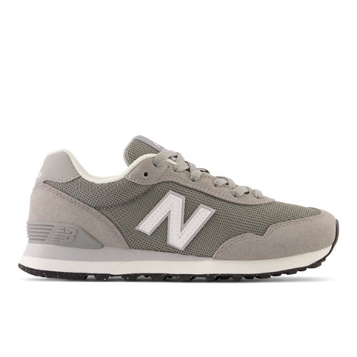 New Balance Women's 515 in Grey/White Leather, Narrow