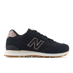 New Balance Women's 515 in Black/Brown Suede/Mesh, Narrow