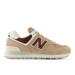 New Balance 574 in Brown Grey Suede Mesh Narrow